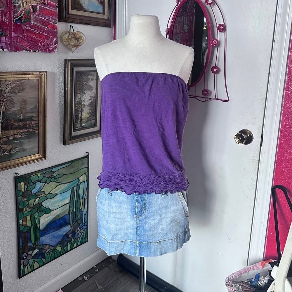 old navy vintage y2k purple tube top sleeveless shirt